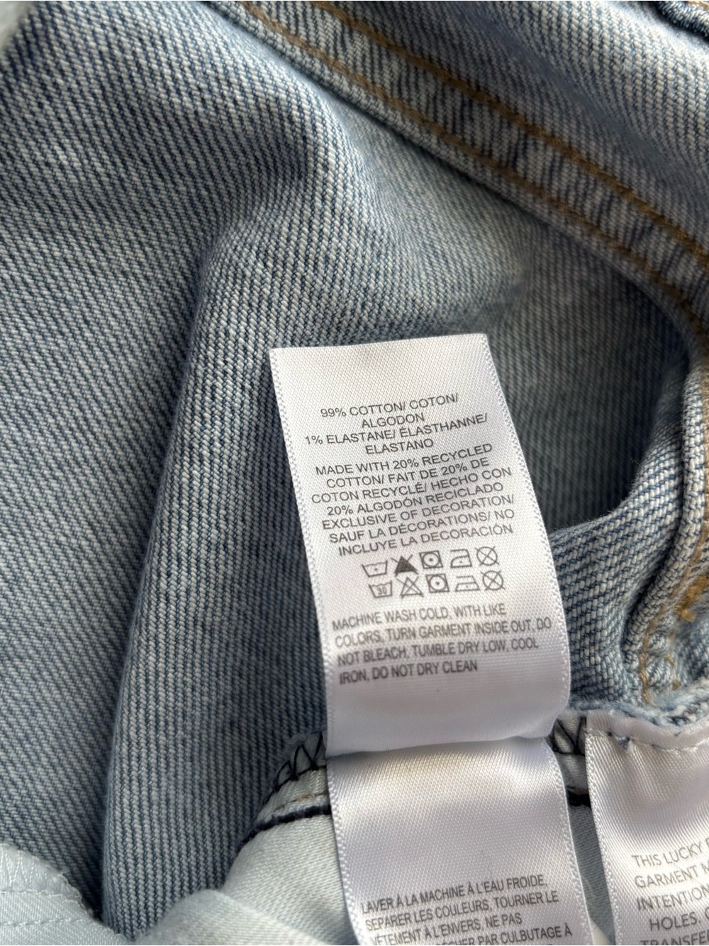 Lucky Brand Zoe High Rise Straight Distressed Raw Hem Jeans Size 10 - Picture 10 of 11